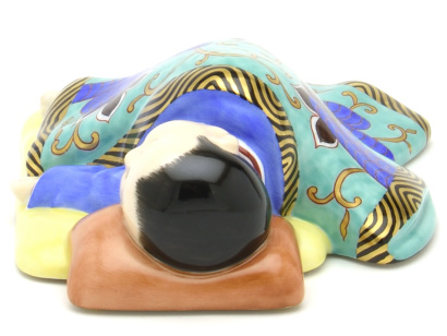 ヘレンド(Herend) 人形 置物 眠る日本の子供(05650/CD2)【現物写真