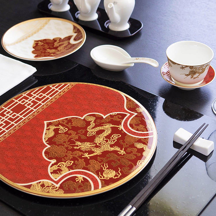 27cmフラットプレート｜中華用ブランド食器｜NOVEL DRAGON｜ニッコー