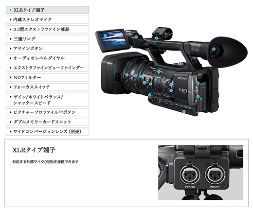 HDR-AX2000 特長 : プロ仕様の機動性 | デジタルビデオカメラ Handycam