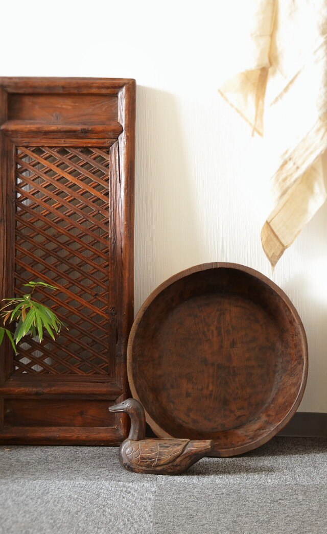 Antique Sam's Collection大きな李朝木鉢 木製捏鉢