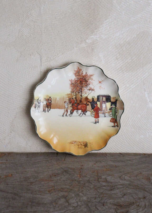 アンティークロイヤルドルトン プレート オータムプレート 飾り皿 馬車