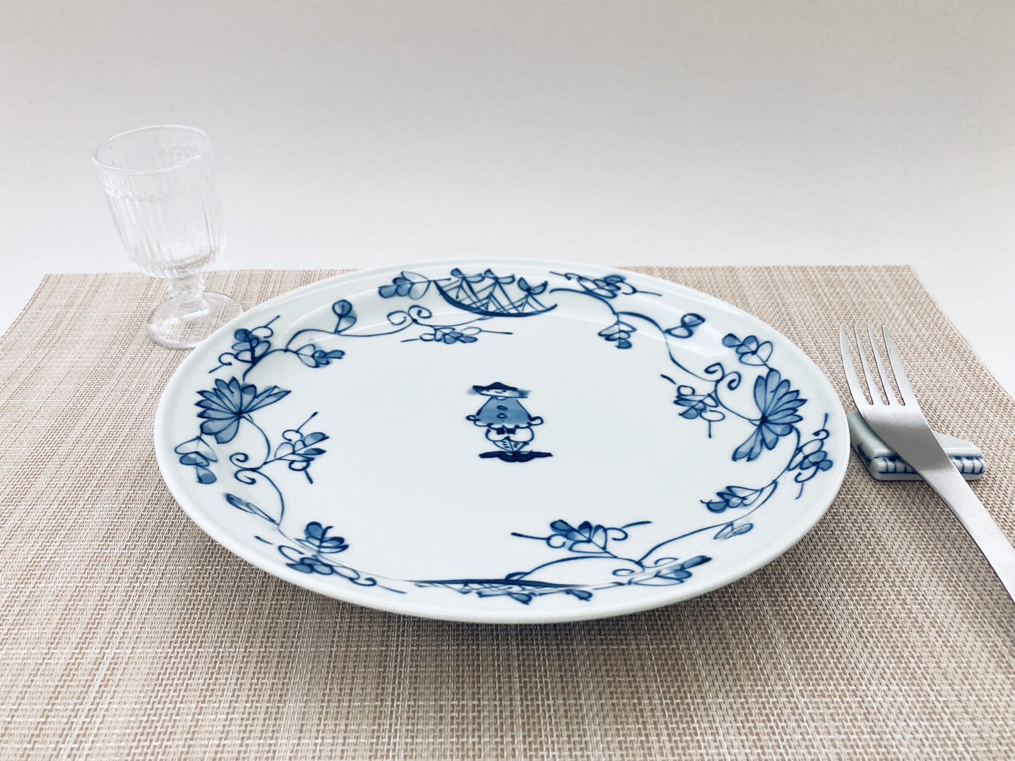 唐草異人玉渕8寸ミート しん窯青花