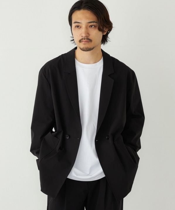 SHIPS Colors:〈洗濯機可能〉ナイロン ストレッチ ダブル ジャケット