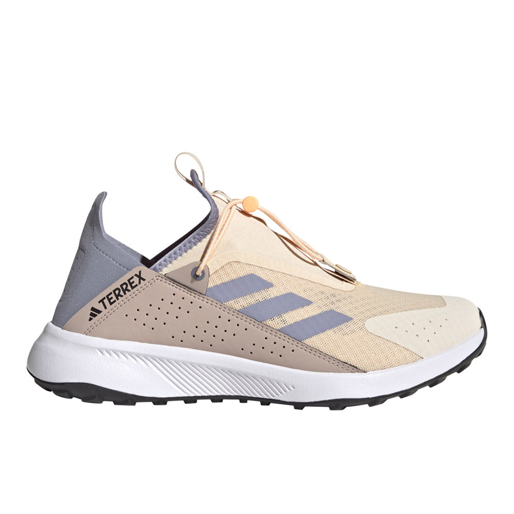 Shop Beige Mens Terrex Voyager 21 Slipon HEAT.RDY Hiking Shoes