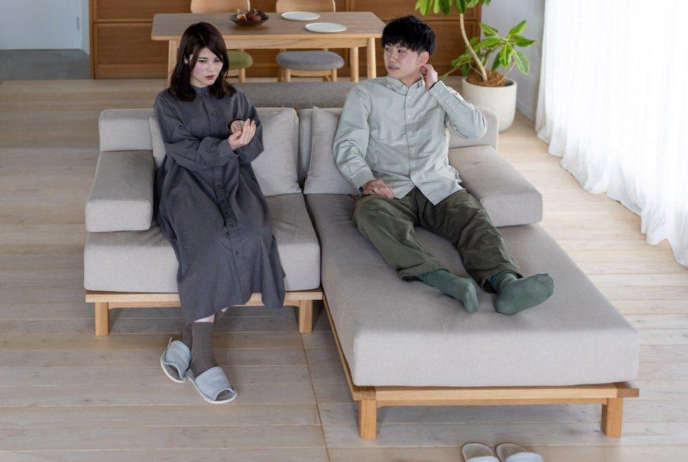 広々としつつも圧迫感の少ないSIEVE レクトユニットソファ｜SIEVE