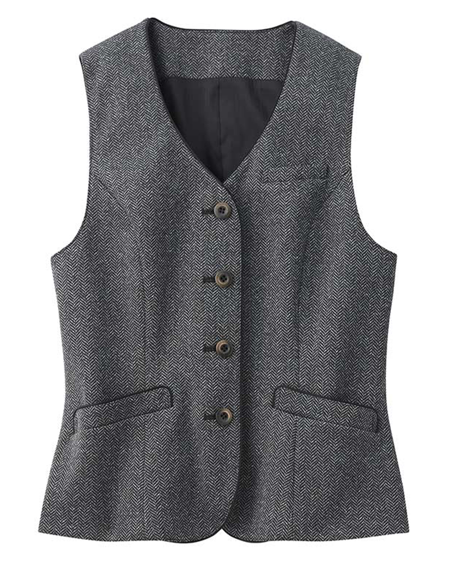 在庫限り】【ヘリンボーン・ニット】レディスベスト | ユニフォーム