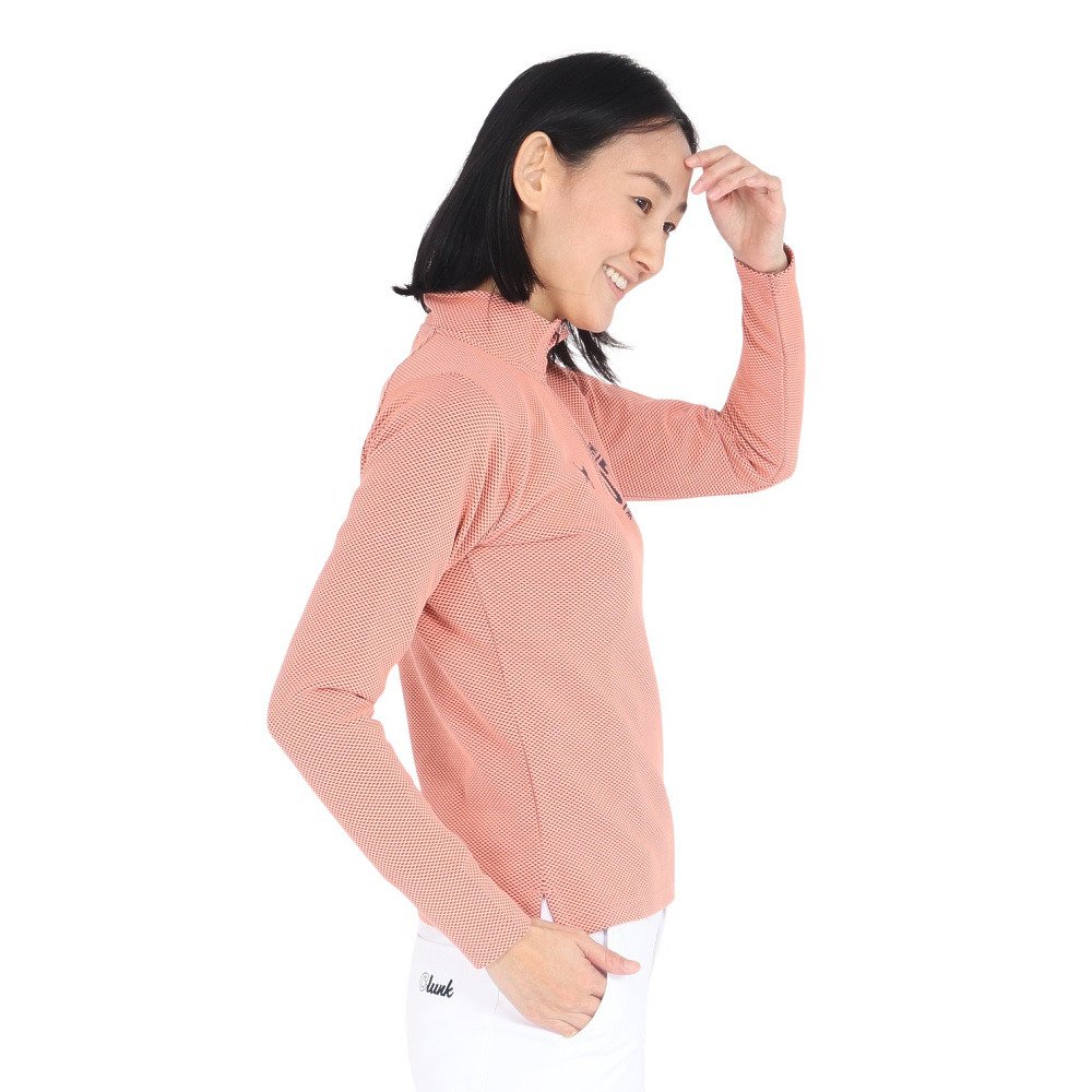 クランク（CLUNK）（レディース）ゴルフウェア ハーフジップ長袖シャツ