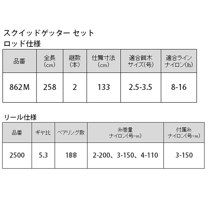 エギング セット 8.6フィート スピニングリール付き 釣り竿 - 釣具の