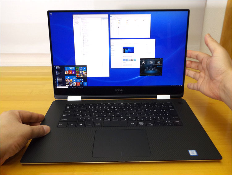 DELL XPS 15 2-in-1（9575）レビュー！Core i7-8705G搭載の狭額15.6