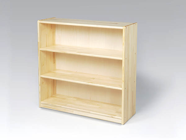 木のおもちゃ カルテット / 【日本製】【国産木製家具】白木棚〈大〉背