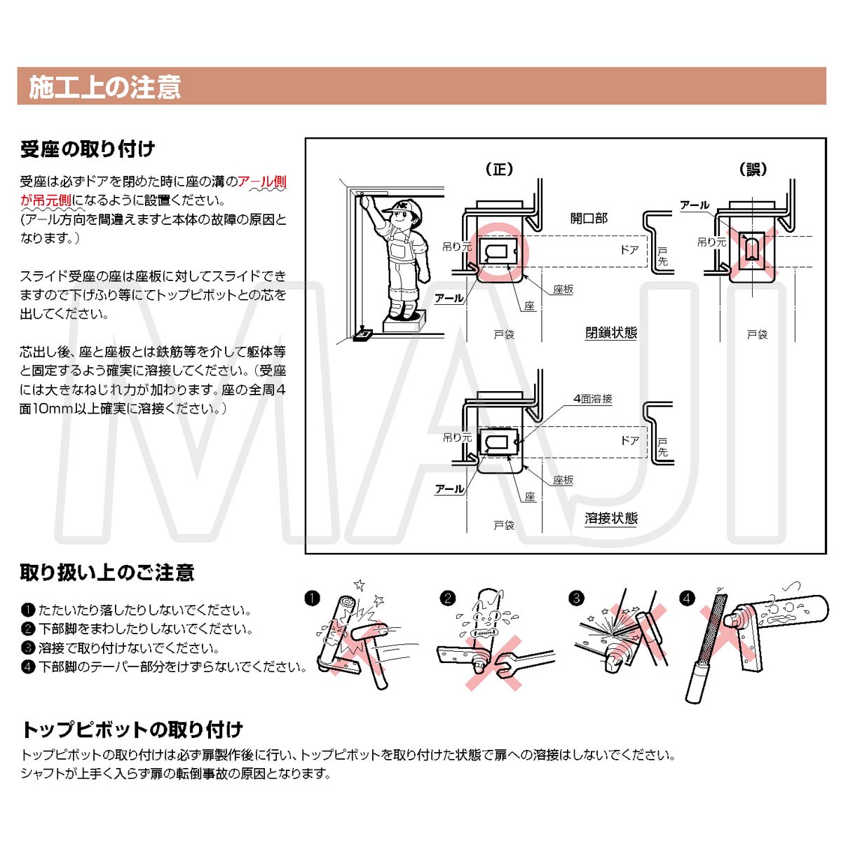 日東工器（デンセイ） オートヒンジ中心吊型 AFDシリーズ AFD-16H-AX型