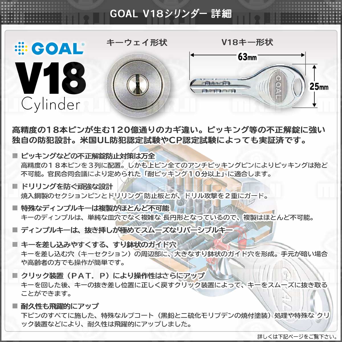 ゴール,GOAL MX 面付箱錠 MXL,MXK,MXT