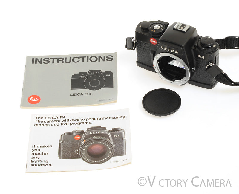 Leica R4 Black 35mm Film Camera Body -New Seals- [EXC-]