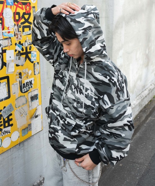 LTR DEPTH パーカー LTR DEPTH/カモフラグラフィックZIPパーカー