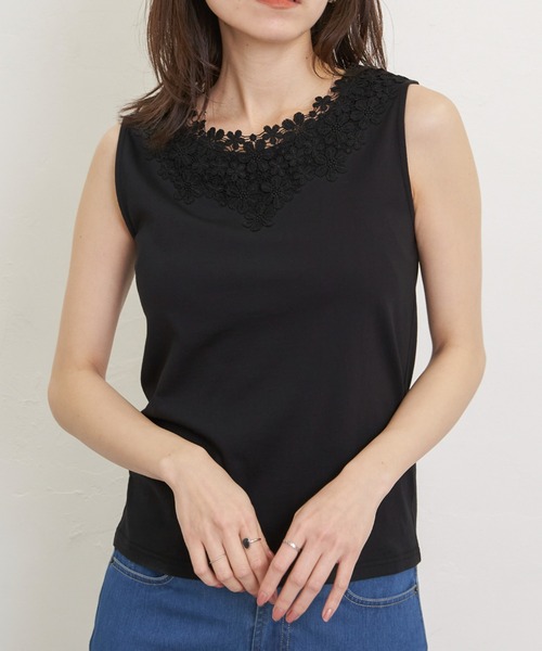 ikka（イッカ） タンクトップ ノースリーブ 「接触冷感／UVカット