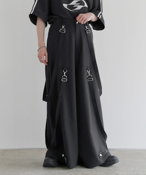 LILL（リル） パンツ スーパーワイドサスペンダーパンツ メンズ