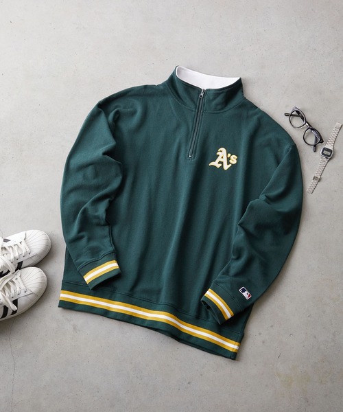 MLB トレーナー スウェット 「MLB」ハーフZIP プルオーバー/メンズ