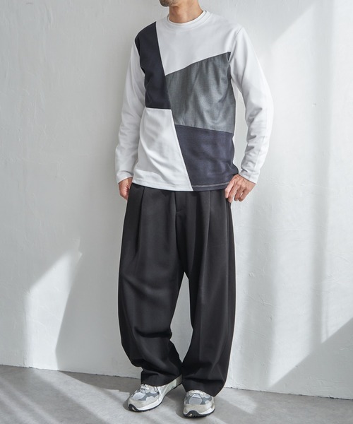 ikka（イッカ） tシャツ ブロックスポンチロンT メンズ : ZOZOTOWN