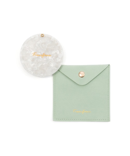 Francfranc（フランフラン） コンパクトミラー ポーチ付き コンパクト