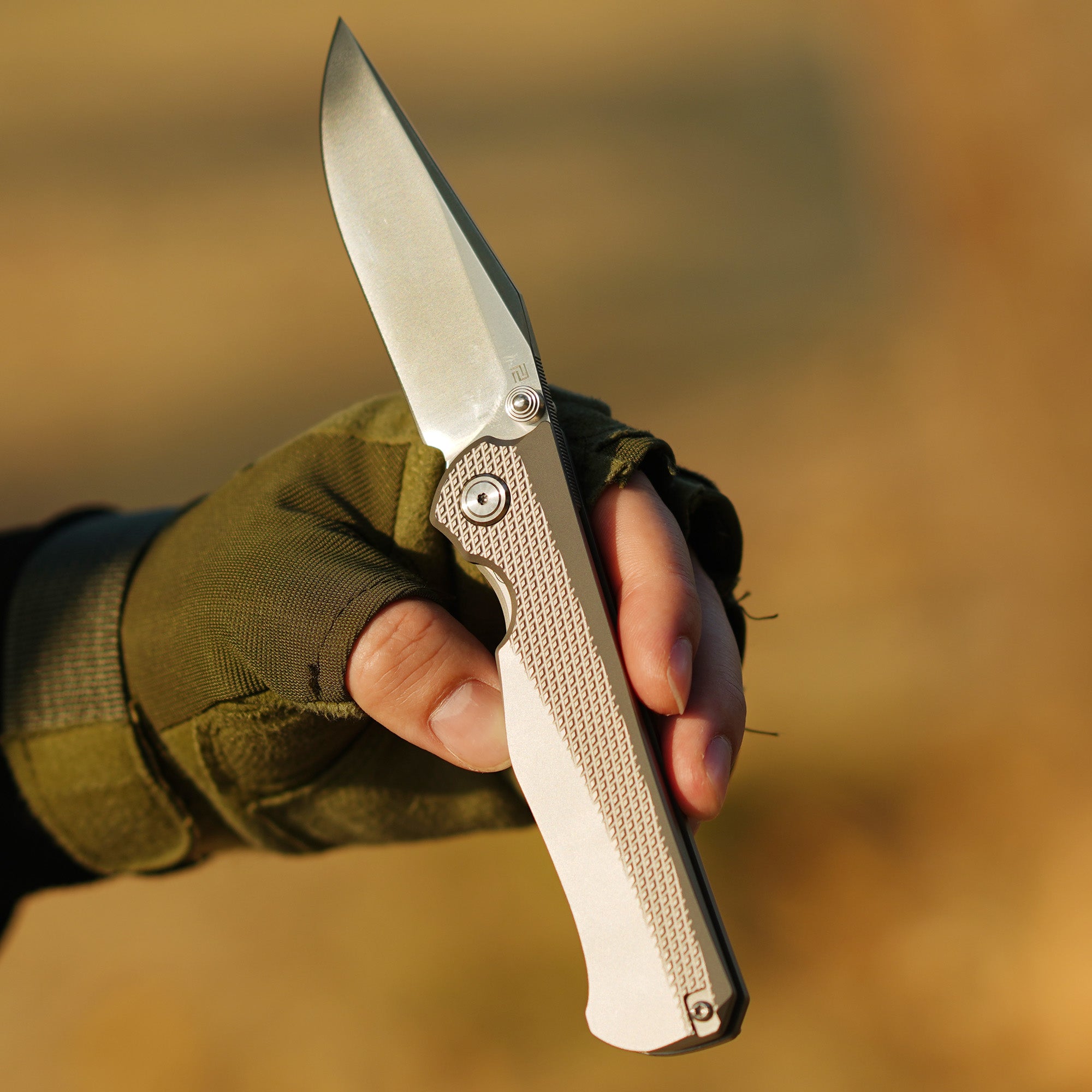 ArtisanCutlery Crusoe ATZ-1869G S90V Blade Titanium Handl