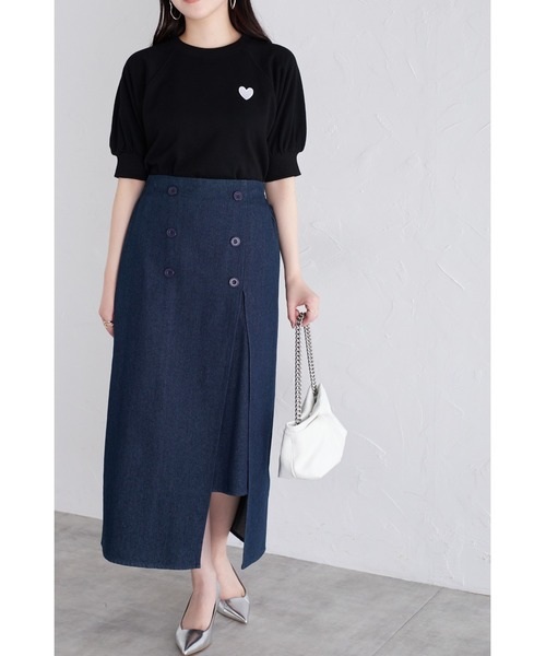 セール】【ZOZO限定】ディープスリットラップ風スカート（スカート