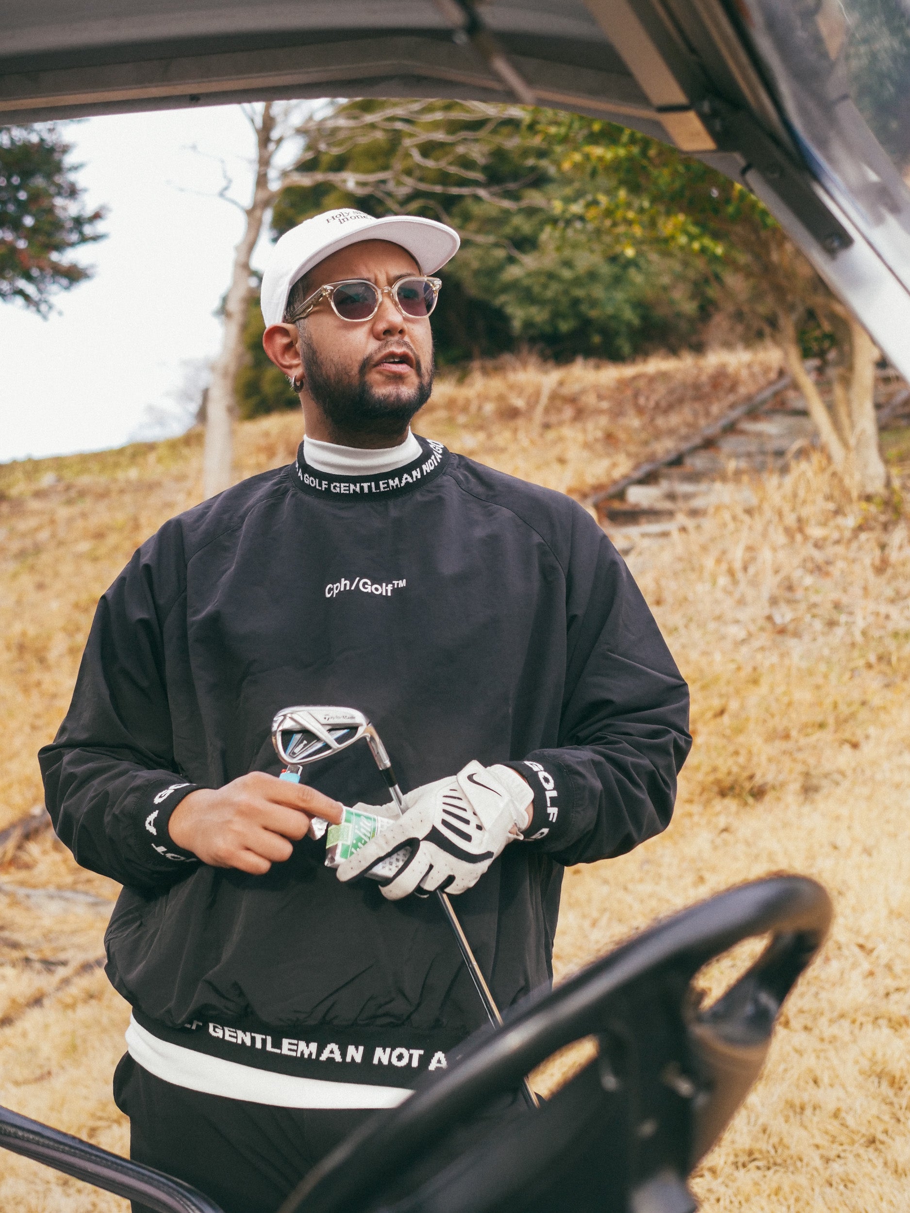 CHG22-SS-J02 #GENTLEMAN NYLON P/O JACKET - BLACK - – Cph/Golf™︎