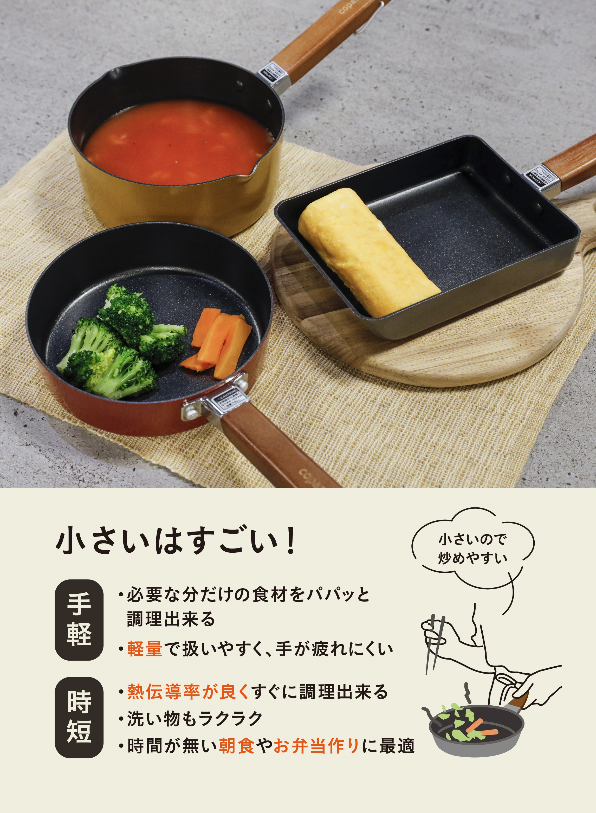 IH対応ちょこっとフライパン 16cm – 株式会社シービージャパン CB