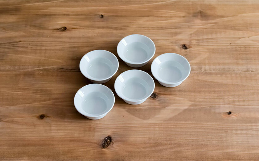 送料無料】 TY Round Deep Plate Plain White 80mm 5個セット / 1616