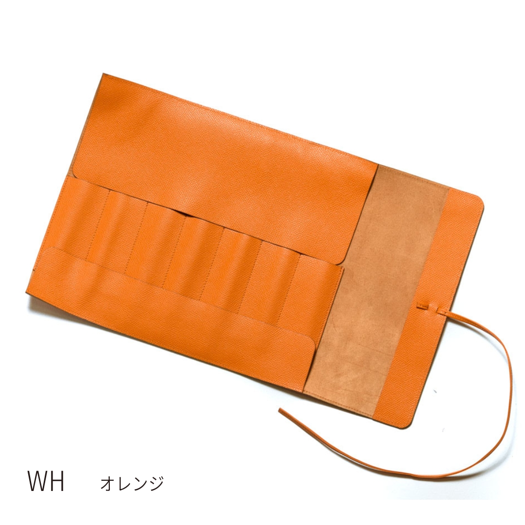 ロールシザーケース4～5丁用 高級カーフ RS01-7-wh| dete