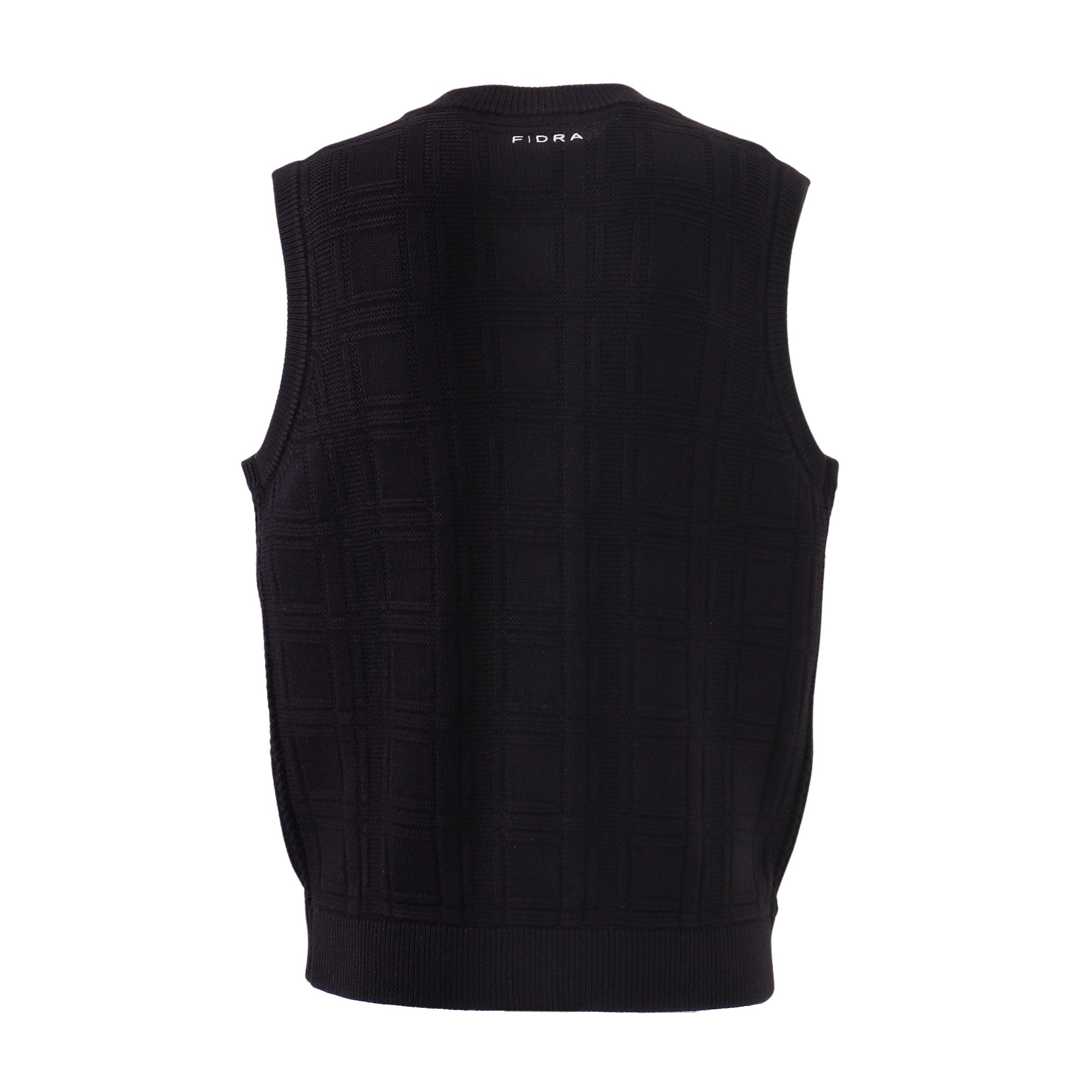 ニットVネックベスト【メンズ】ネイビー – FIDRA