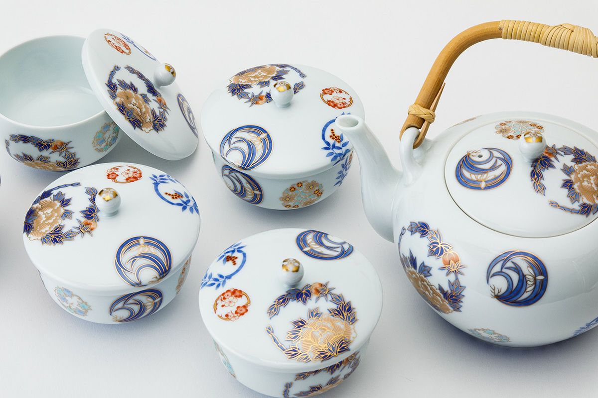 染錦花丸紋 土瓶茶器揃 | 有田焼 深川製磁｜公式オンラインストア