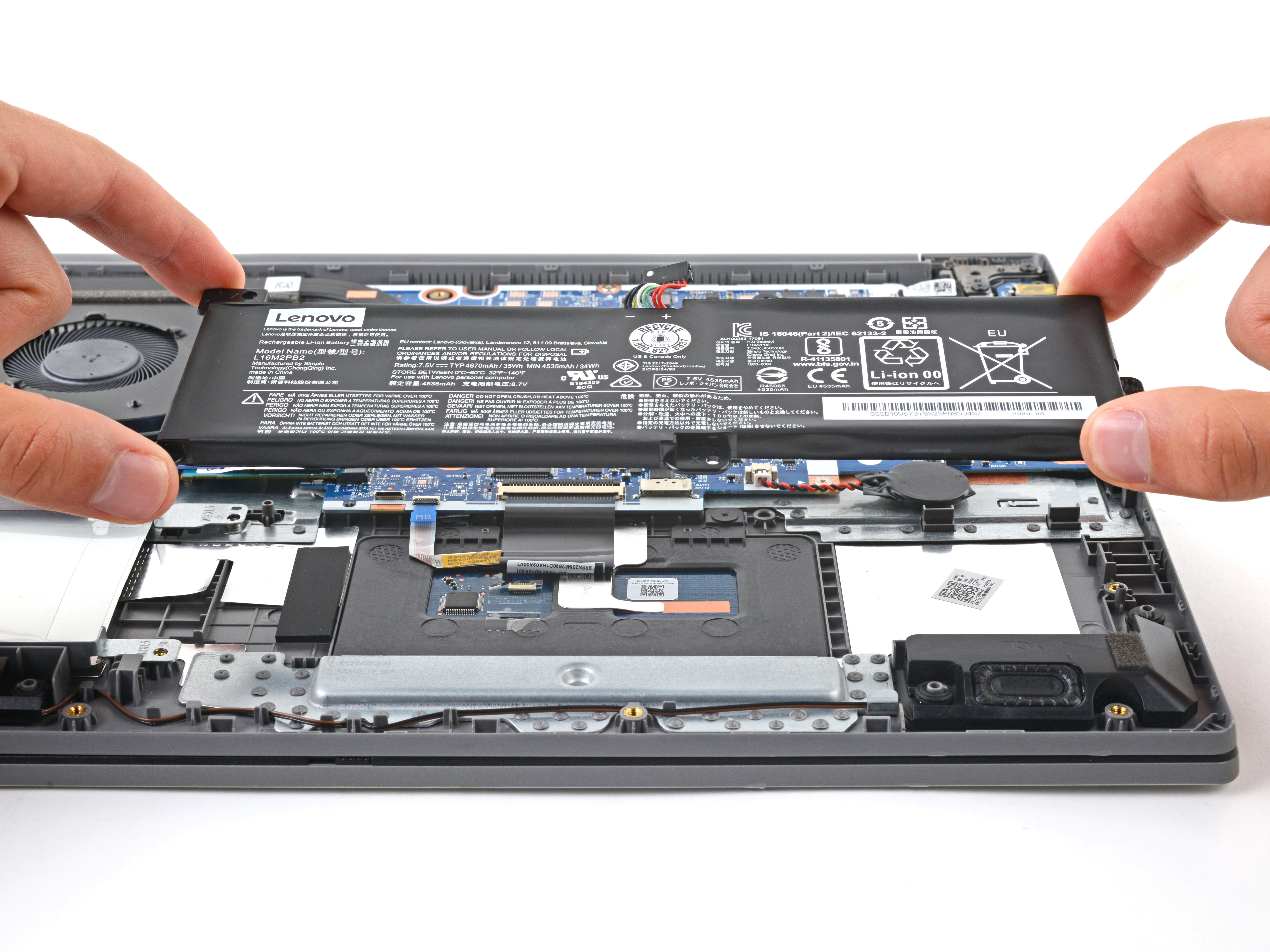 Lenovo IdeaPad 3-15IIL05 バッテリーの交換 - iFixit 修理ガイド