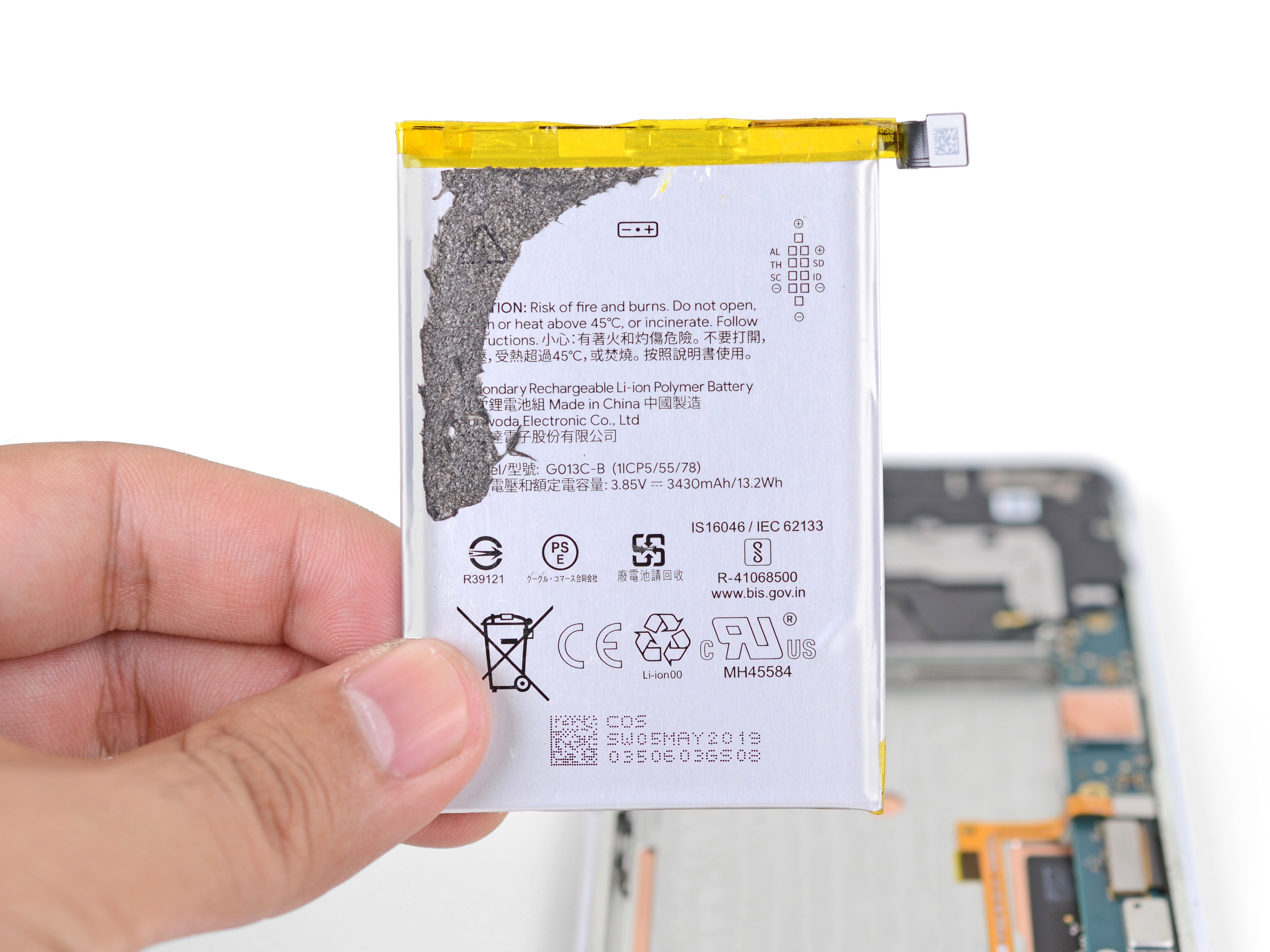 Google Pixel 3 XL バッテリーの交換 - iFixit 修理ガイド