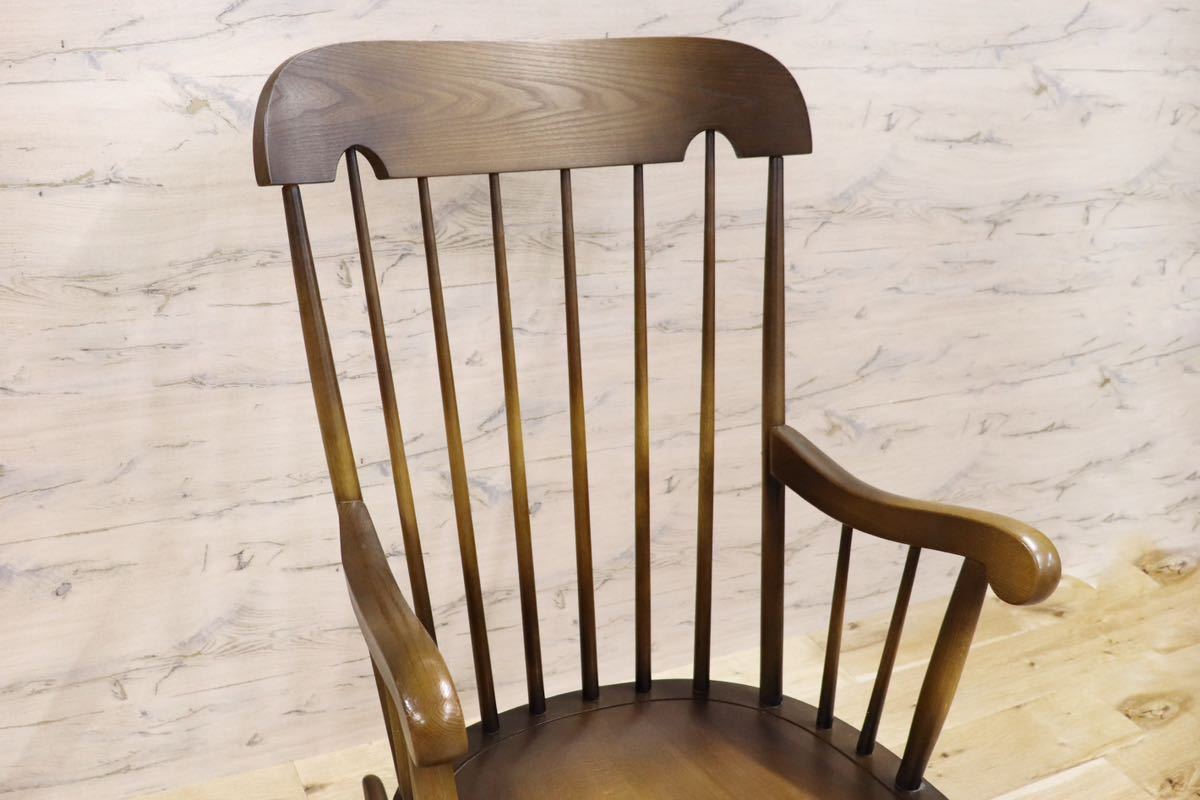 GMGH92○HIDA / 飛騨産業 キツツキ ロッキングチェア 揺り椅子 オーク