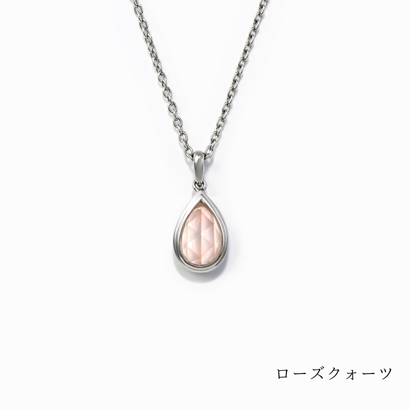 nature】ティアドロップ天然石ネックレス silver – h..Online Store