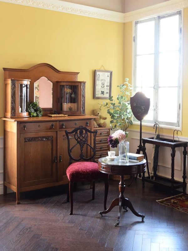 英国のアンティークのステッキスタンド、オーク材で出来たおしゃれな傘