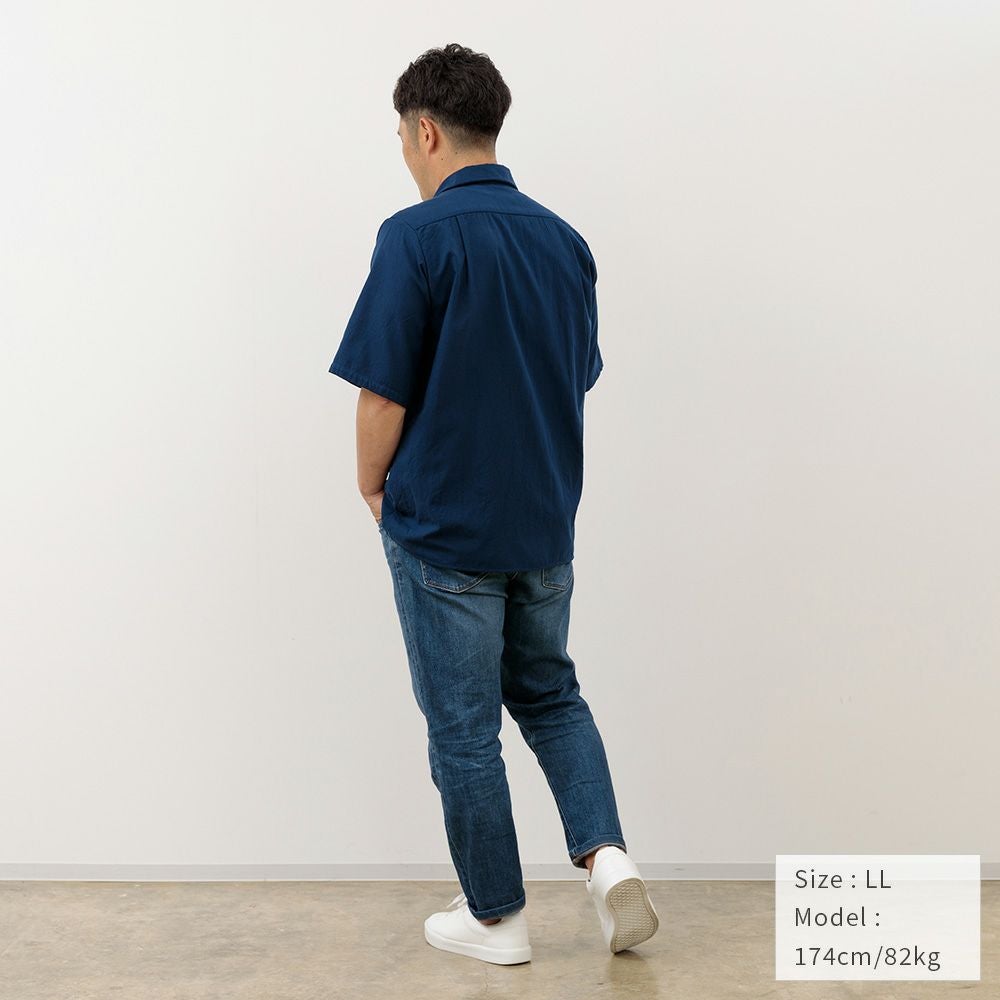 今治タオル プレミアムパイル メンズ カジュアルシャツ 半袖 オープン