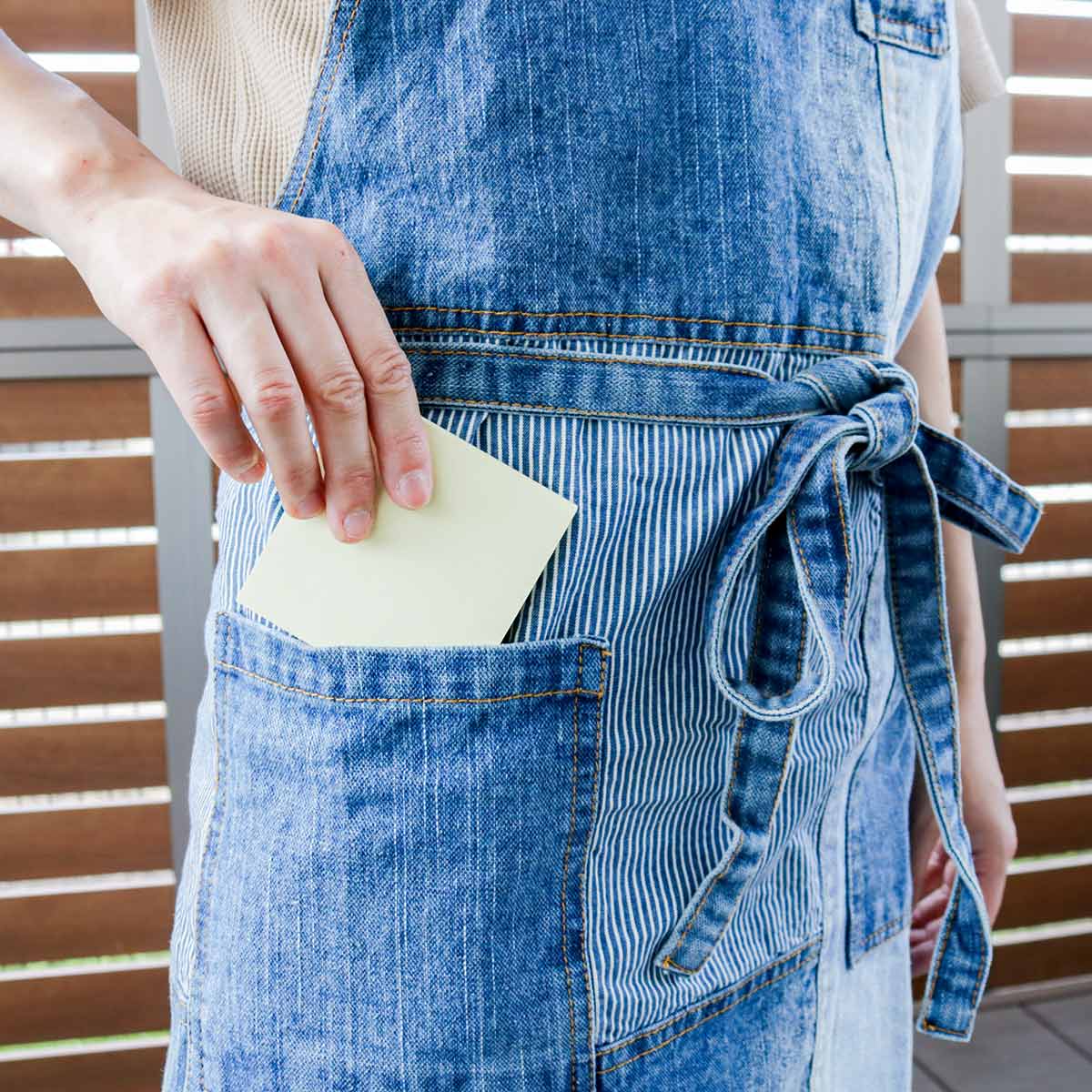 エプロン パッチワークデニムクロスエプロン – ハウジー