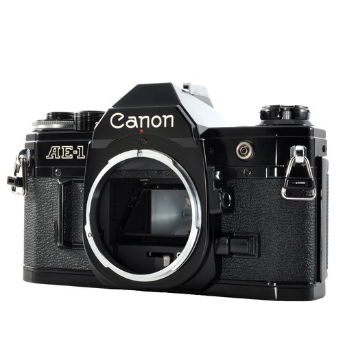 Canon AE-1 Program silver body Marco 75-200mm Lens From JAPAN G-Vg