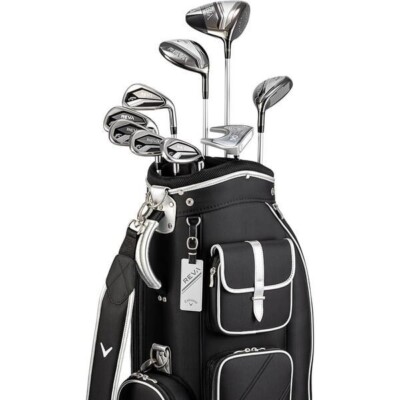 Callaway Womens Reva 9 Piece Complete Golf Set Caddy Bag ‎‎Black