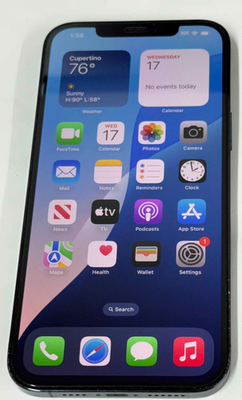 Unlocked Apple iPhone 12 Pro Max - 256GB - Blue - Crcks on Back