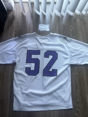 Supreme Mesh Football Jersey 52 White Purple Spider Web Size Small