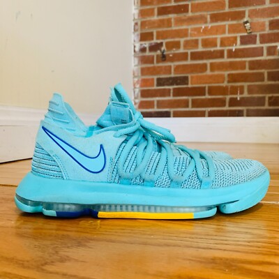 Nike KD 10 City Edition Hyper Turquiose Blue Size 9.5 Kevin Durant