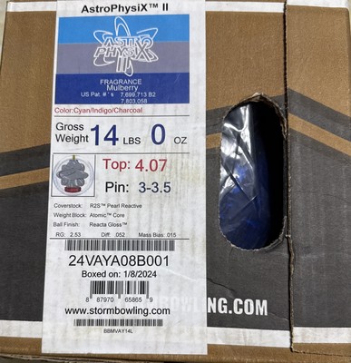 14lb Storm Astro Physix II OVERSEAS Bowling Ball NIB! | eBay
