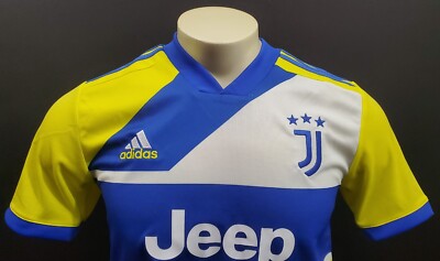 Adidas Juventus Third Jersey 21/22, White/Blue/Yellow, Size S | eBay