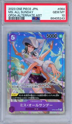 PSA 10 Ms. All Sunday OP04-064 Kingdom of Intrigue Alt Art One