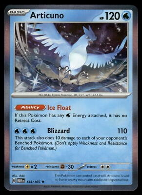 Articuno Holo NM 144/165 Scarlet & Violet 151 Pokemon Card | eBay