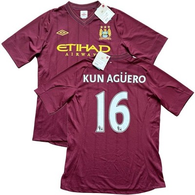 2012/13 Manchester City Away Jersey #16 Kun Aguero 42/ Large Umbro