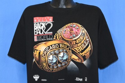 vintage 90s CHICAGO BULLS BACK 2 BACK NBA WORLD CHAMPIONS t-shirt