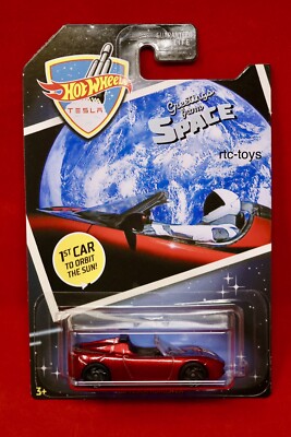 Hot Wheels '08 Tesla Roadster Greetings From Space 1st Car To